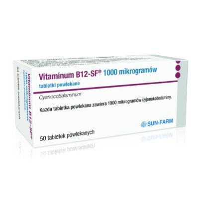 Vitaminum B12-SF 1000 mcg, 50 tabletek powlekanych