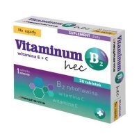Vitaminum B2 HEC na zajady - 30 tabletek KRÓTKA DATA 31.07.2026