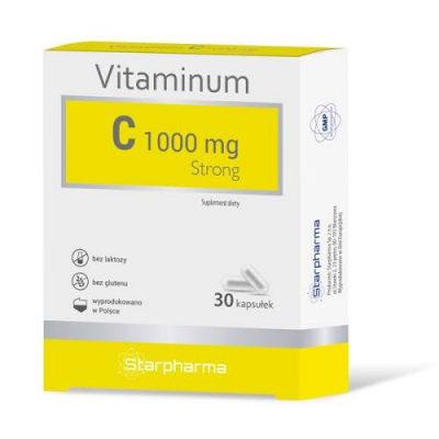 Vitaminum C 1000 mg Strong, 30 kaps.