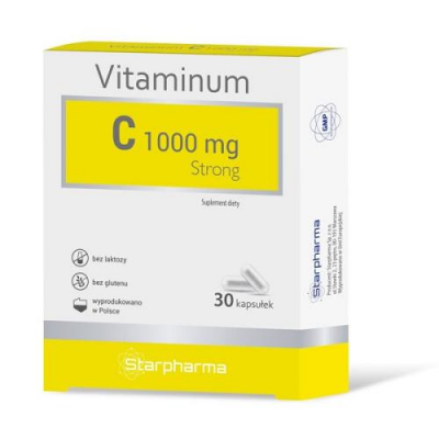 VITAMINUM C 1000 mg Strong 30 kapsułek Starpharma,odporność