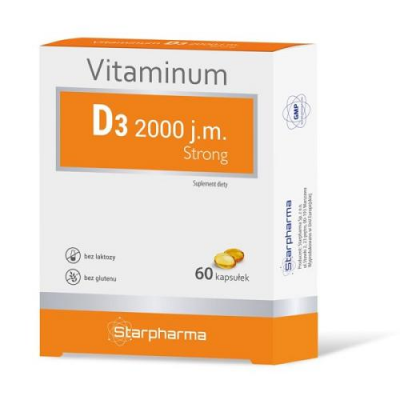 Vitaminum D3 2000 Jm Strong 60 Kapsułek Starpharma