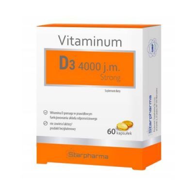 VITAMINUM D3 4000 j.m. Strong 60 kapsułek Starpharma