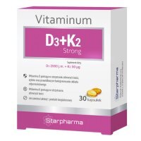 VITAMINUM D3+K2 Strong 30 kapsułek Starpharma