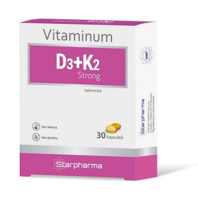 VITAMINUM D3+K2 Strong 30 kapsułek Starpharma