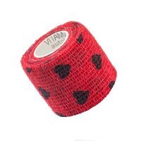 VITAMMY Autoband Elastyczny bandaż kohezyjny 5cm x 450cm Serduszka czarne