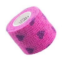 VITAMMY Autoband Elastyczny bandaż kohezyjny 5cm x 450cm Serduszka fioletowe