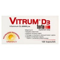 VITRUM D3 FORTE 2000 j.m. 120 kapsułek na niedobory witaminy D