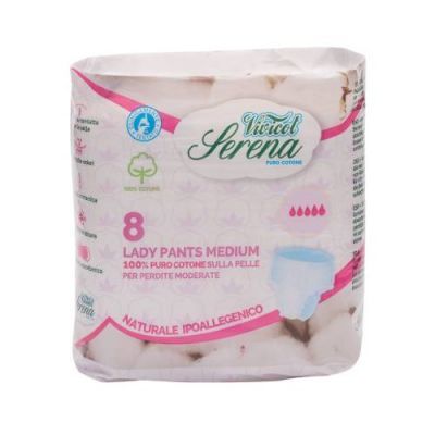 VIVICOT BIO SERENA Pieluchomajtki na nietrzymanie moczu, 8 sztuk