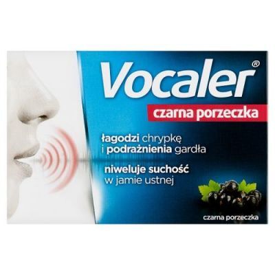 VOCALER czarna porzeczka - 12 pastylek do ssania KRÓTKA DATA 31.10.2026