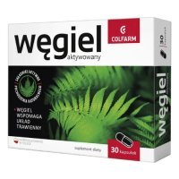 WĘGIEL AKTYWNY 30 kapsułek COLFARM układ pokarmowy
