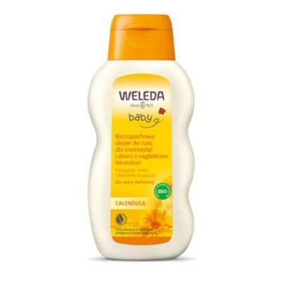 WELEDA Baby Calendula Bezzapachowy olejek do ciała dla niemowląt i dzieci, 200ml