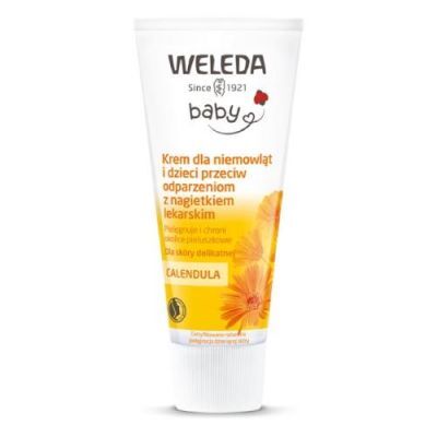 WELEDA Baby Calendula Krem dla niemowląt i dzieci przeciw odparzeniom z nagietkiem lekarskim, 30ml