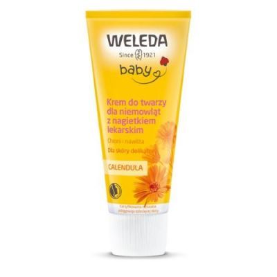 WELEDA Baby Calendula Krem do twarzy dla niemowląt z nagietkiem lekarskim, 50ml