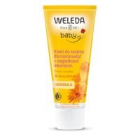 WELEDA Baby Calendula Krem do twarzy dla niemowląt z nagietkiem lekarskim, 50ml