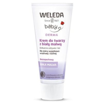 WELEDA Baby Krem do twarzy z białą malwą dla dzieci i dorosłych, 50ml