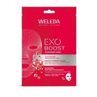 Weleda Exo Boost Glow Maseczka w płachcie z granatem i peptydami maca, 1 szt.