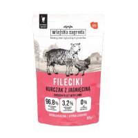 Wiejska Zagroda Karma mokra dla kota Fileciki Kurczak z jagnięciną (dorosły), 85 g