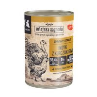 Wiejska Zagroda Karma mokra dla kota Indyk z kurczakiem (kociak), 400 g