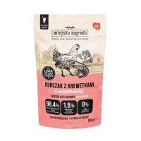 Wiejska Zagroda Karma mokra dla kota Kurczak z krewetkami i walerianą (dorosły), 100 g
