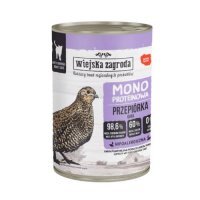 Wiejska Zagroda Karma mokra dla kota Monobiałkowa Przepiórka (dorosły), 400 g