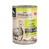 Wiejska Zagroda Karma mokra dla psa Kaczka z gruszką (dorosły), 400 g