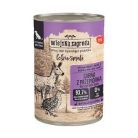 Wiejska Zagroda Karma mokra dla psa Leśne smaki Sarna z przepiórką (dorosły), 400 g