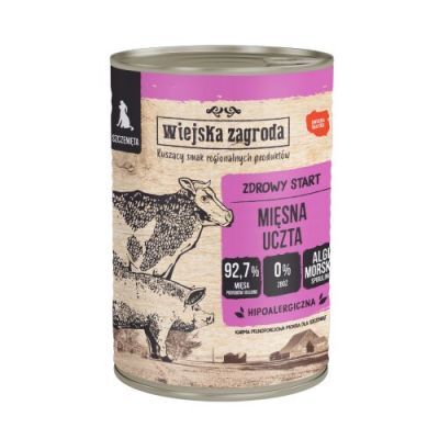 Wiejska Zagroda Karma mokra dla psa Mięsna uczta (szczeniak), 400 g