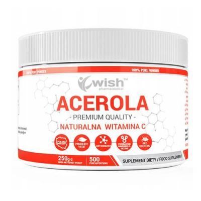 WISH Pharmaceutical Acerola naturalna witamina C, 250 g KRÓTKA DATA 31.12.2026