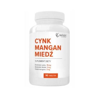 Wish Pharmaceutical Cynk mangan miedź, 90 tabl.