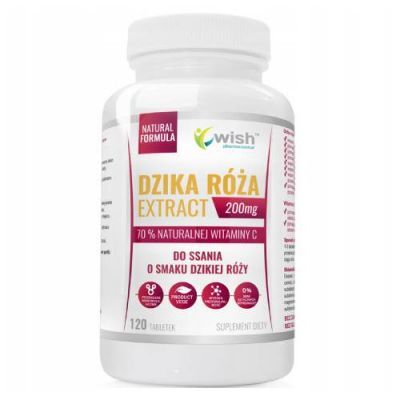 WISH Pharmaceutical Dzika Róża Extract 200 mg, 120 tabl.