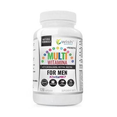 Wish Pharmaceutical Multiwitamina for Men + Prebiotyk, 120 kaps.
