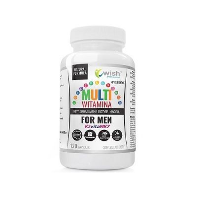 WISH Pharmaceutical Multiwitamina for Men + Prebiotyk 120 kapsułek