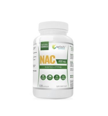 WISH Pharmaceutical NAC N-Acetylo-l-cysteina 800mg 120 Vege kapsułek