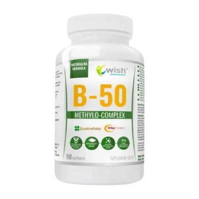 Wish Pharmaceutical Witamina B-50 Complex Witaminy Z Grupy B, 90 kaps.