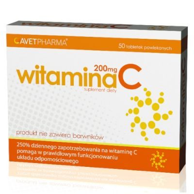 WITAMINA C 200 mg 50 tabletek  AVET PHARMA