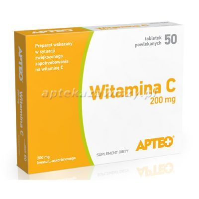 WITAMINA C 200 mg 50 tabletek powlekanych APTEO