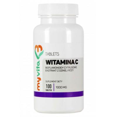 Witamina C MyVita z bioflawonoidami i dziką różą, 100 tabl.