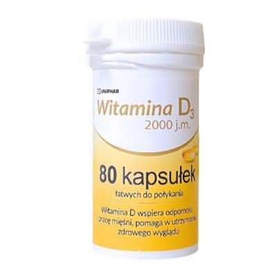 Witamina D3 2000 Forte, 80kaps.
