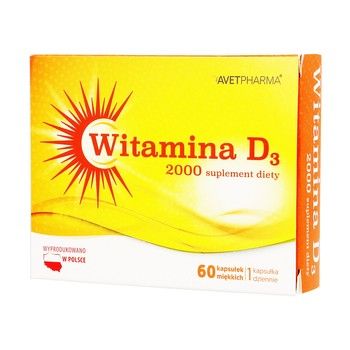 Witamina D3 2000 Jm 60 Kapsułek Avet Pharma