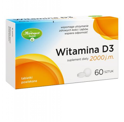 WITAMINA D3 2000 j.m. 60 tabletek HERBAPOL POZNAŃ