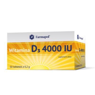WITAMINA D3 4000 IU 50 tabletek  FARMAPOL