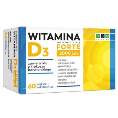Witamina D3 Forte 2000 j.m., 60 kaps.