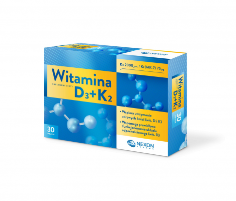 WITAMINA D3 + K2 30 tabletek  NEXON