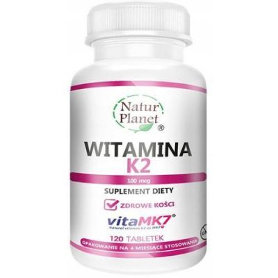 Witamina K2MK7 100mcg NaturPlanet -120tabletek
