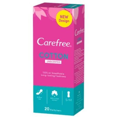 Wkładki higieniczne CAREFREE COTTON FEEL NORMAL nieperfumowane, 20szt.