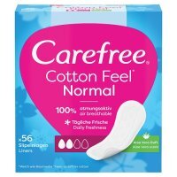 Wkładki higieniczne CAREFREE COTTON FEEL NORMAL zapach aloesowy, 56szt.