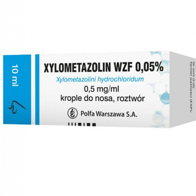 XYLOMETAZOLIN WZF 0,05% krople do nosa 10 ml  POLFA WARSZAWA