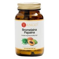 YANGO Bromelaina + Papaina, 90 kaps. KRÓTKA DATA 31.10.2026