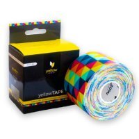 YellowTAPE Taśma do kinesiotapingu 5cm x 5m tęczowe trójkąty
