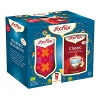 YOGI TEA Zestaw kubek termiczny z herbatą Classic, 17x2.2g